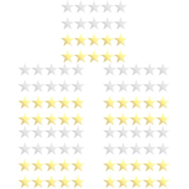 100 ud. papel escote de estrella profesional decoración manualidades niños