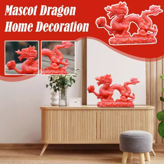 Chinese Feng Shui Dragon Statue Figurine Home Decoration Success Gift Fo O8P9