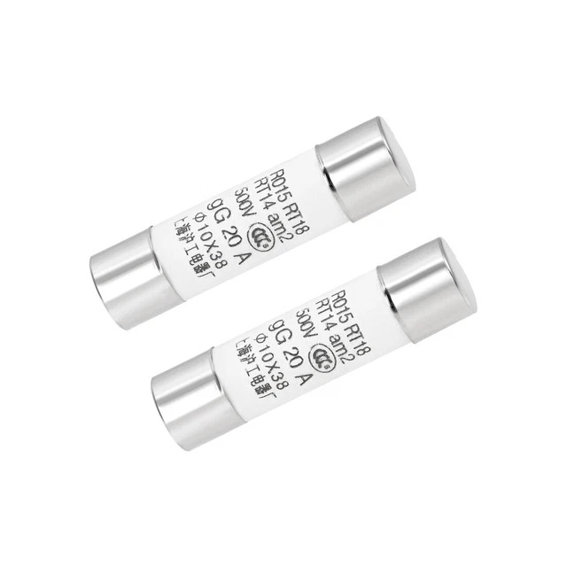 Fusibles cartouche 20A DC 500V 10x38mm Amplificateur sonore auto céramique 2Pcs