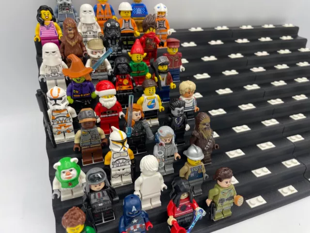 Vitrine Aufsteller für 90 Lego Minifiguren l Schwarz l für IKEA Kallax l Display 2