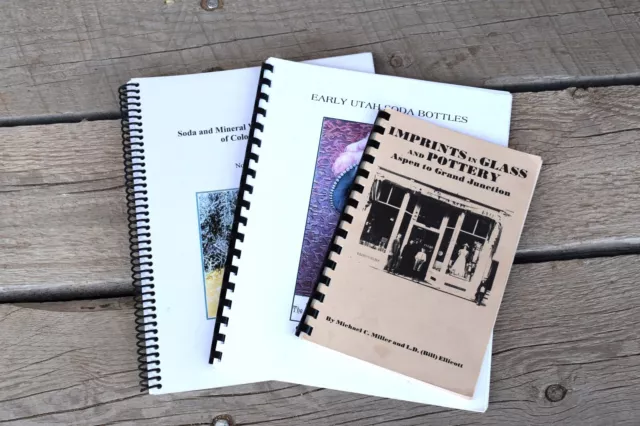 Lot Of Vintage Bottle Collector Books ~ Colorado & Utah
