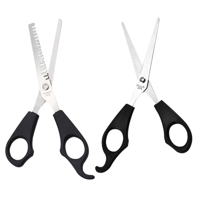 2 Pcs Ciseaux Plats Plastique Enfant Kit De Coiffeur Coupe Cheveux