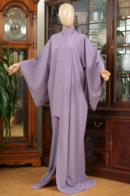 Dear Vanilla Japanese Silk Iromuji Kimono Women's Authentic Japan Made Vintage