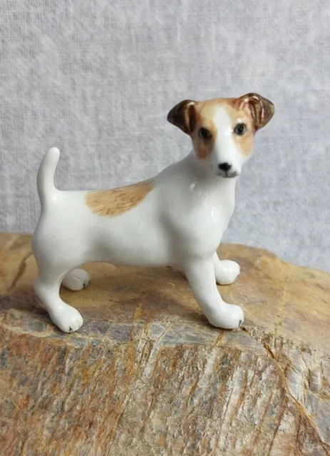 Jack Russell dollhouse miniature dogs Collectible ceramic figurine handmade gift