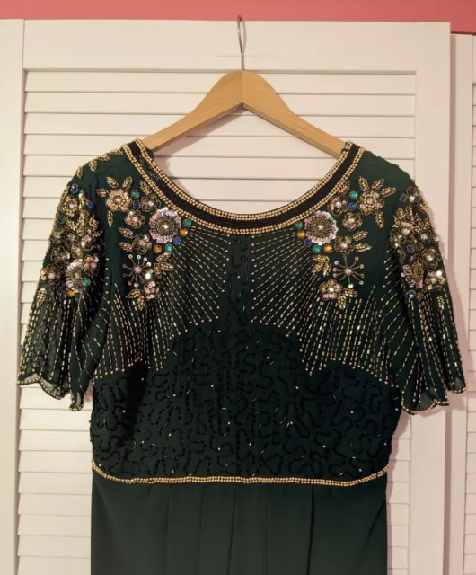 Virgos Lounge emerald green sequin dress size 12