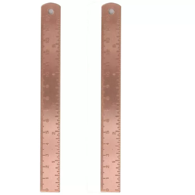 Student Learning Tools Copper Ruler Pocket Ruler Measuring Tool Straight Ruler