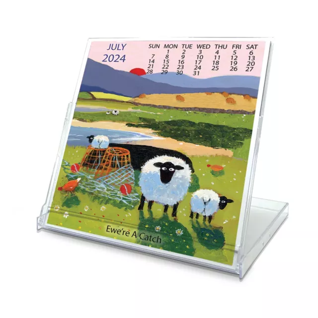 2024 DESK CALENDAR by Thomas Joseph Sheep Gift, Home Office, Work Top