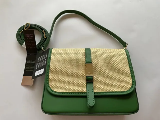 Valentina Fiore Genuine Leather Handbag Made in Italy NWT