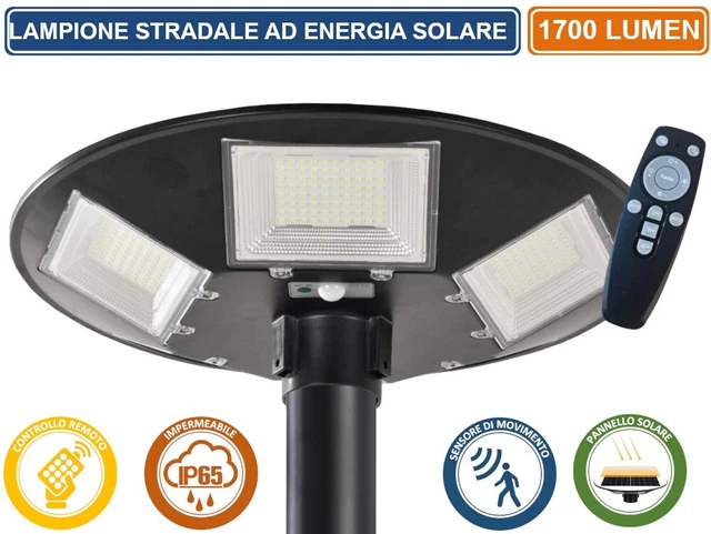 Faretto Solare 150 LED COB Con Sensore Di Movimento E Telecomando - FOYU-E150 - Foto 5
