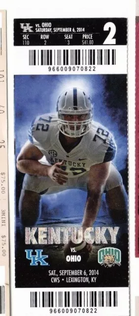 2014 Kentucky Wildcats Vs Miami Ohio  Ticket Stub 9/6 College Football