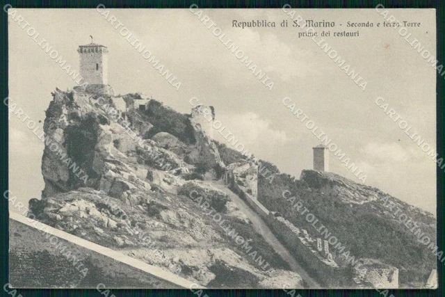 San Marino Città Seconda e Terza Torre cartolina RT1097
