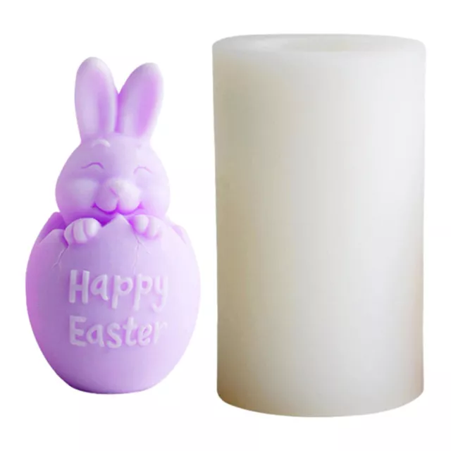 3D Easter Egg Bunny Silicone Mold Eggshell Rabbit Mould For Diy Candle Soap