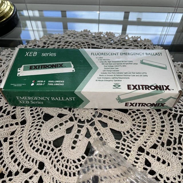 Exitronix XEB-5-B Fluorescent Emergency Ballast/Battery 500 Lumens, 120/277 Volt