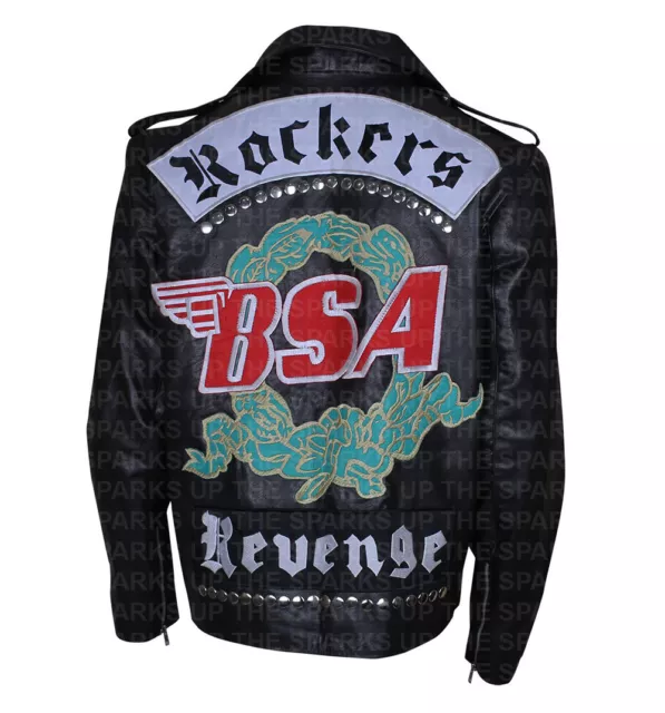 Faith George Michael BSA Rockers Revenge Biker Style Casual Wear Leather Jacket