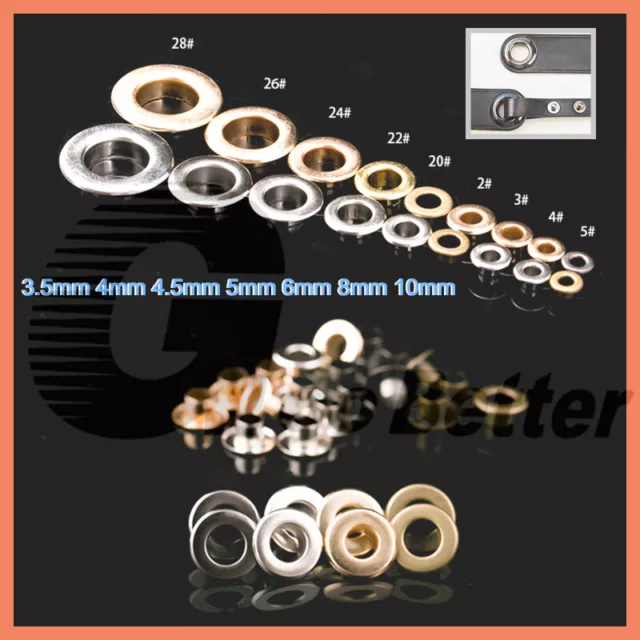 Eyelet with Washer Leather Craft Repair Grommet 3.5mm 4mm 4.5mm 5mm 6mm 8mm 10mm