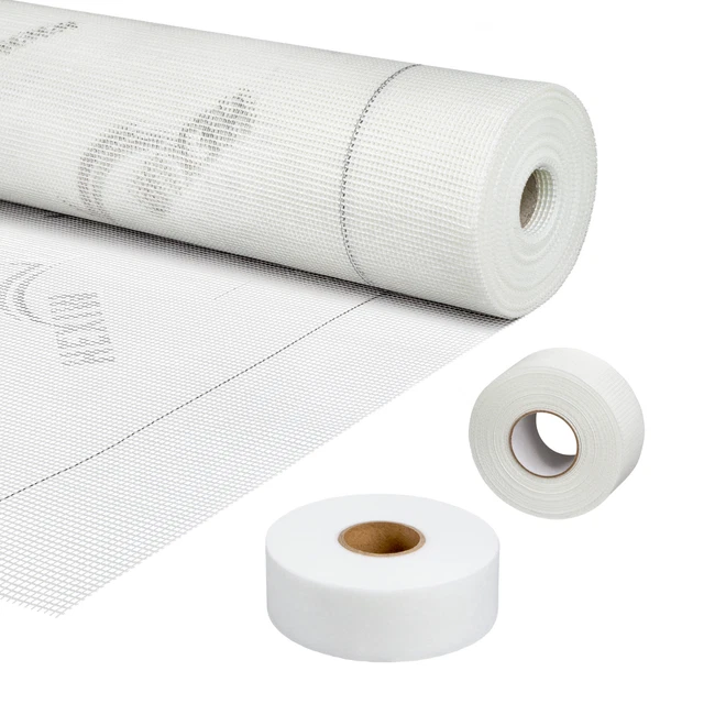 Tessuto Di Rinforzo In Fibra Di Vetro 5x5mm 75g/m&sup2; - 50m&sup2; Per Intonaci E Isolamento | Griglia Anticrack