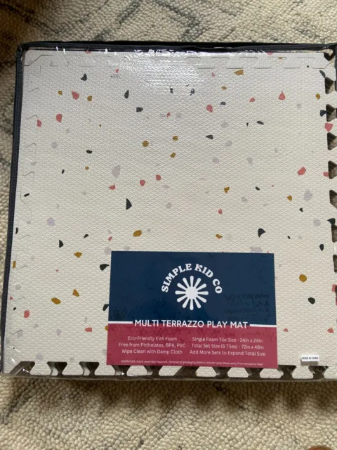 NEW Play Mat Set for Baby, Toddler, Kids & Children | Multi Terrazzo | 6 Tiles