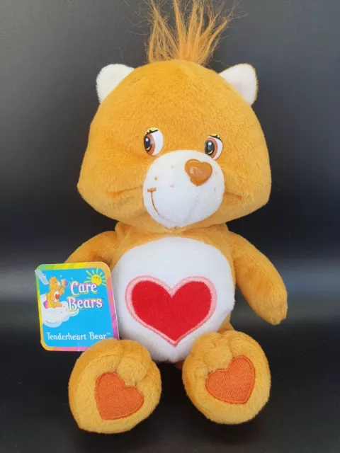 Care Bear Plush Toy 2002 TENDERHEART 8" Excellent w/ original tag attached