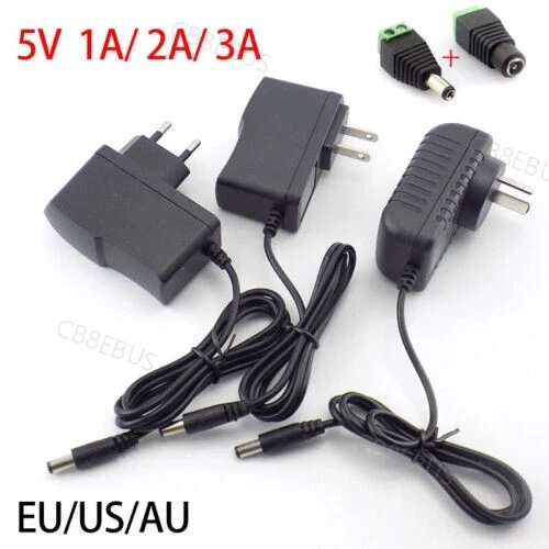 100-240V AC to DC 5V 1A 2A 3A Power Supply Adapter Plug For LED light CCTV CB8
