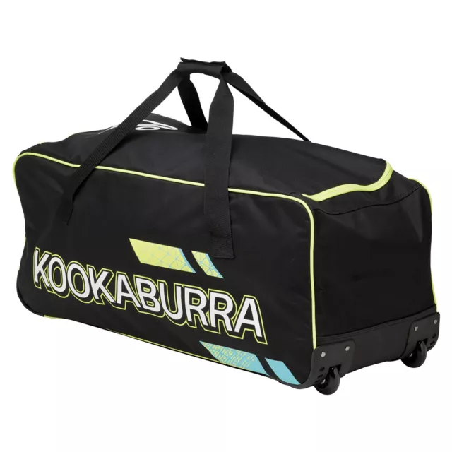 Kookaburra Pro 1.0 Cricket Bat/Gear Sports Wheelie Bag/Luggage Black/Lime