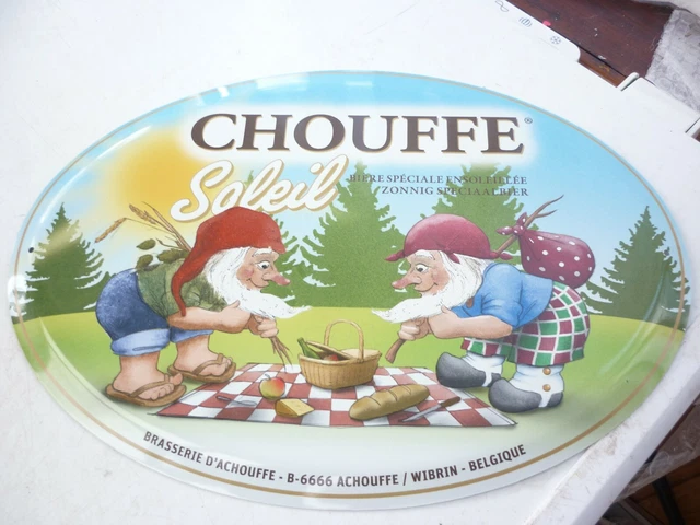 Plaque Métal Déco Bière Chouffe - Objet De Collection Ou Décoration Murale, Made In France