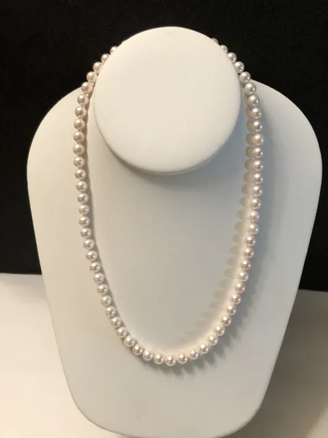 JAPANESE AKOYA PEARL NECKLACE 17 INCHES 66 PEARLS 6.3 - 6.4 mm $975.00 ...