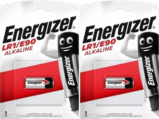 2 x ENERGIZER E90 N M9100 LR1 GP910A KN 1.5V Alkaline Batteries Long expiry