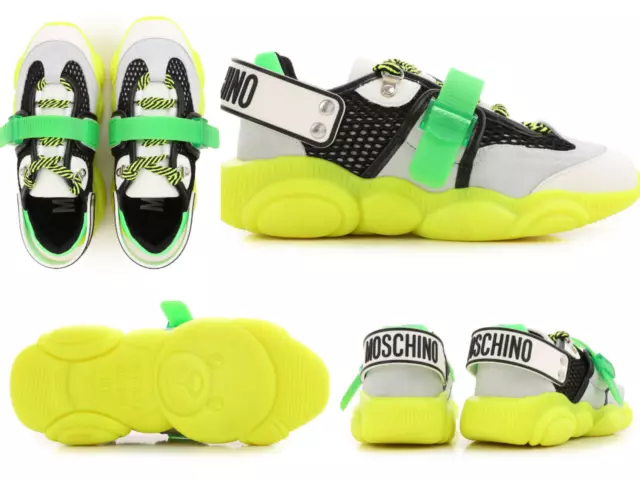 Moschino Couture Special Teddy Shoes Fluo Sneakers Trainers Shoes Trainers