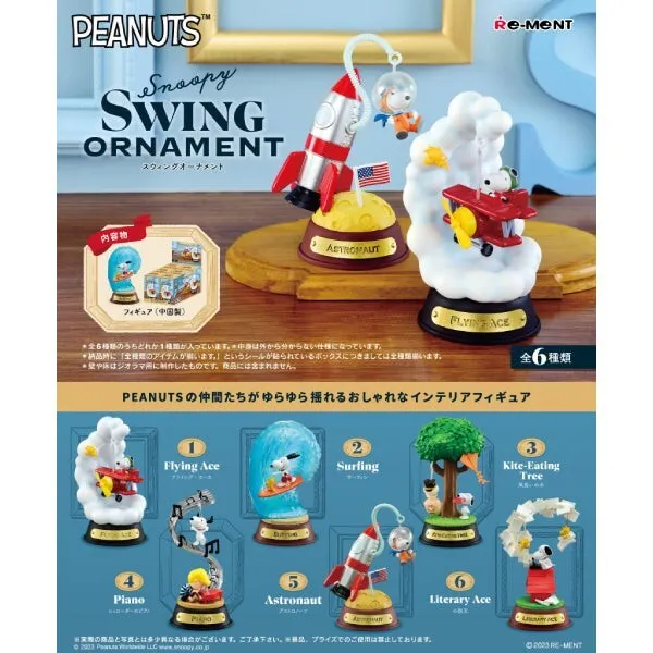 UK Re-ment Rement Peanuts Snoopy Swing Ornament Full Complete Set Japan New
