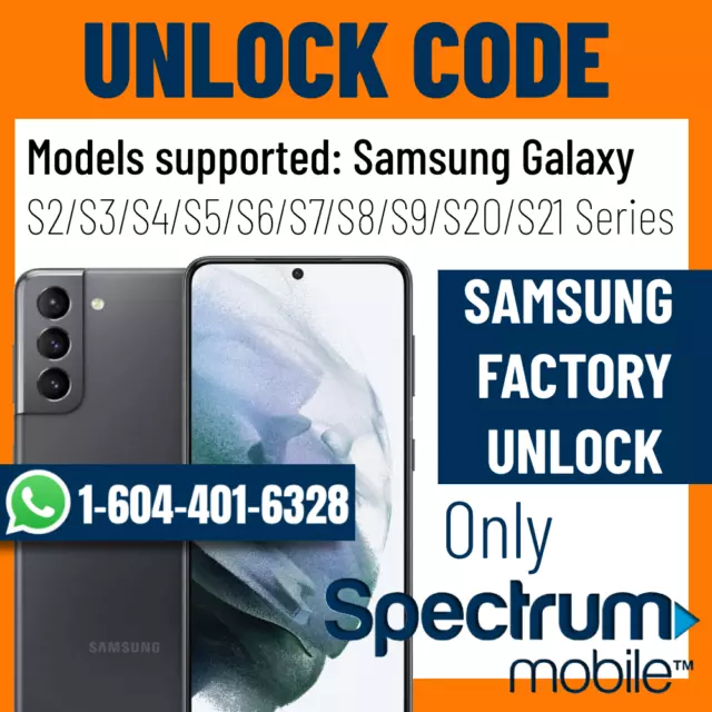 Samsung USA Unlock Code Service AT&T/Spectrum S22/S23/ZFold4/ZFlip4 Series