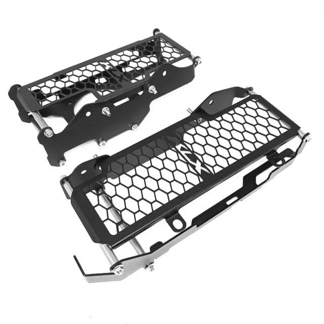 Black Radiator Grille Guard Cover Protector For KAWASAKI KLX300R 2020-2024