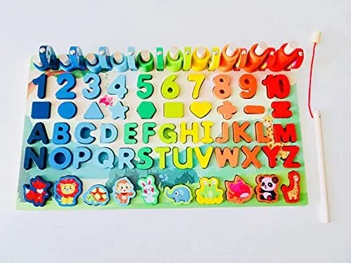 Puzzles en bois pour tout-petits 2 packs Enfants Jouets éducatifs Jouets  d'apprentissage Puzzles préscolaires Lettres Alphabet Numéro Pour 1 2 3 4 5  ans Garçon Fille Tout-petit Enfant