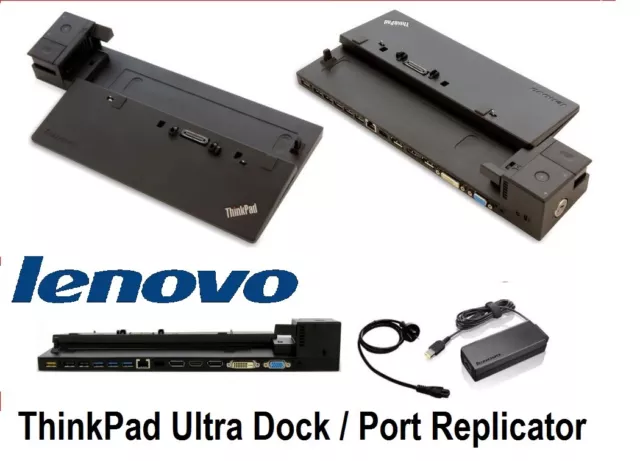 Lenovo Thinkpad Ultra Dock with 90W Charger 40A2 00HM917 00HM917 Port Replicator