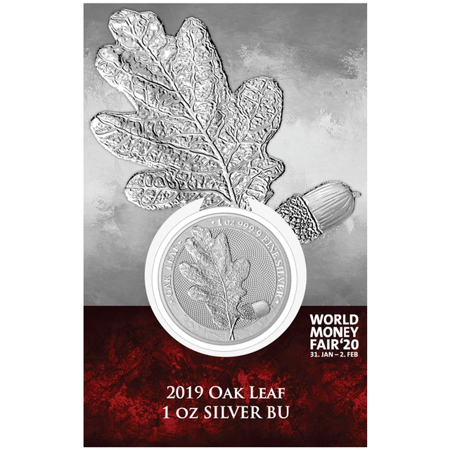 World Money Fair Eichenlaub 2019 Silber Oak Leaf 1 OZ Münze 5 Mark Nr. ***345***