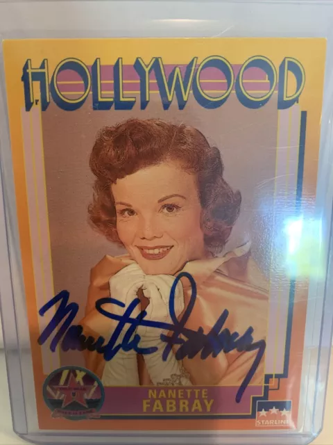 Starline Hollywood Autograph Card #184 NANNETTE FABRAY Actress/Comedienne 1991