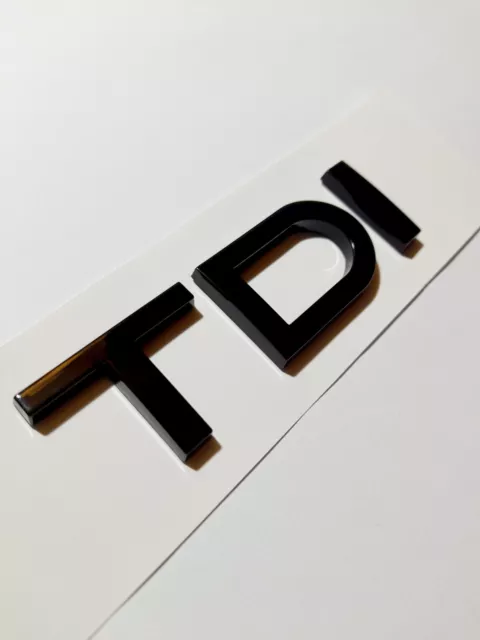 TDI Gloss Black LOGO BADGE EMBLEM Boot For Audi A3 A4 A5 A6 A7 A8 Q2 Q3 Q5 Q7 Q8