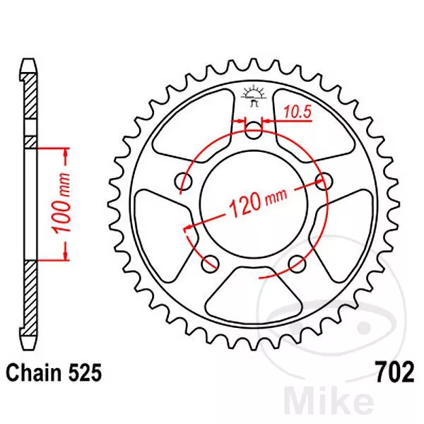 Set Übertragung Kette DID 525VX3 Sir Für Aprilia 1200 Caponord 3