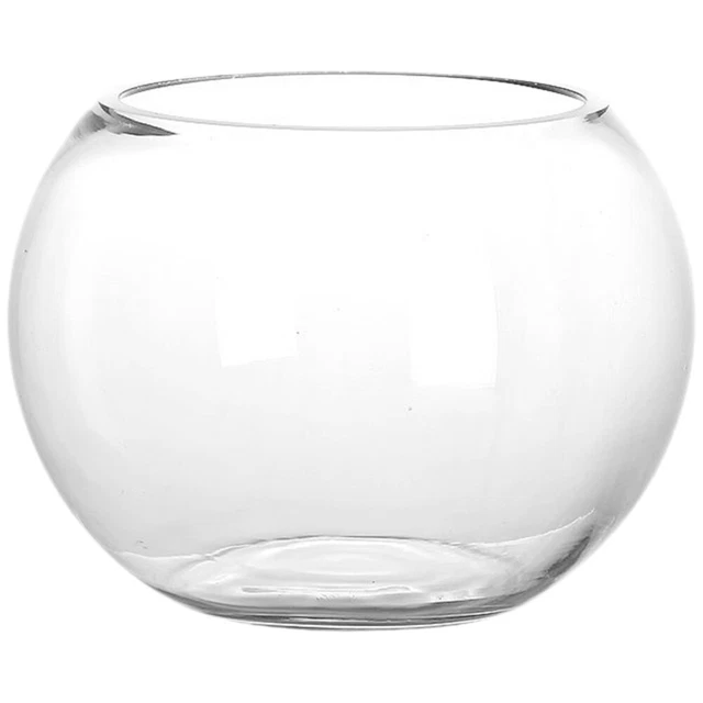 Transparent Betta Tank Glass Fish Tank Glass Fish Bowl Plants Decor Decorate