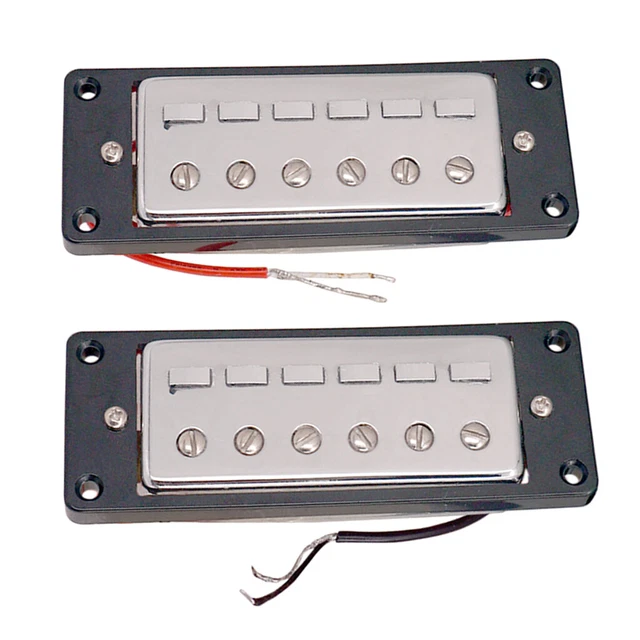 Set of 2pcs Mini Humbucker Pickups for 6 String Electric Bass Guitar Parts