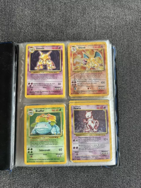 Pokémon Sammlung WOTC 1 Edition Base Set Glurak Holo 112 Karten