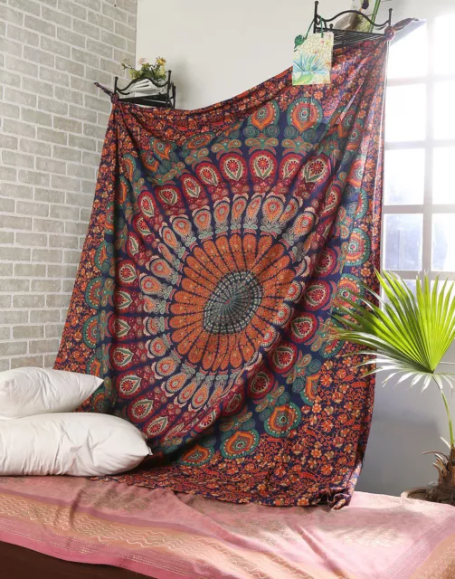Hippie Indian Decor Mandala Tapestry Wall Hanging Throw Bohemian Twin Bedspread