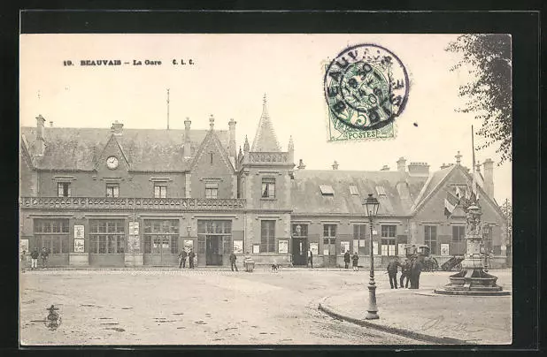 CPA Beauvais, La Gare 1906
