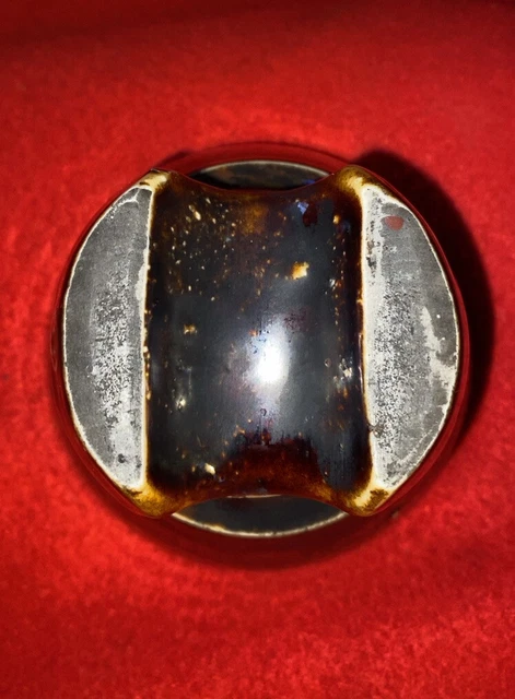 Porcelain Saddleback Insulator Vintage Ohio Brass Co Brown Glaze 7