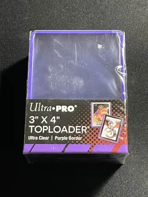 Ultra Pro 25 PURPLE BORDER TOPLOADERS Standard Size