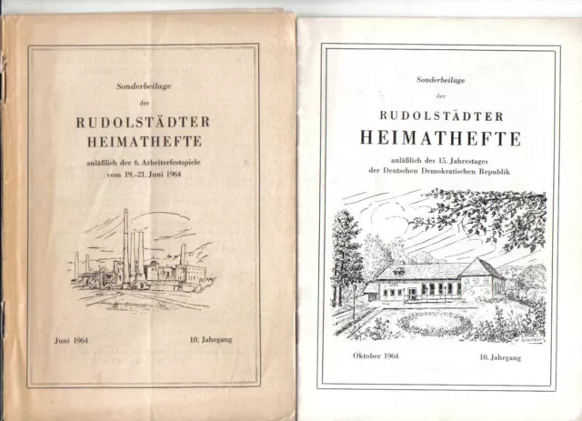 2 Sonderbeilage Rudolstädter Heimatheft Rudolstadt Schwarza Wittgendorf DDR 1964