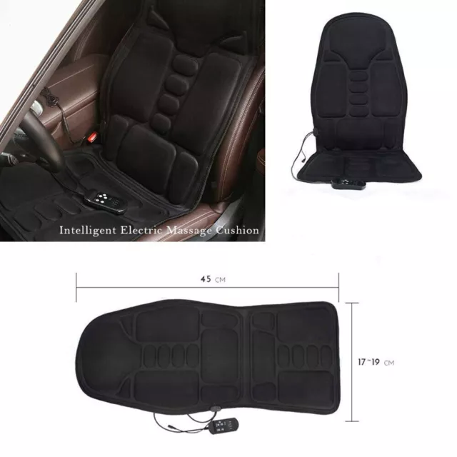 8-Mode Full Back Massage Vibration Cushion Car Chair Seat Pad Mat Heat Massager 2