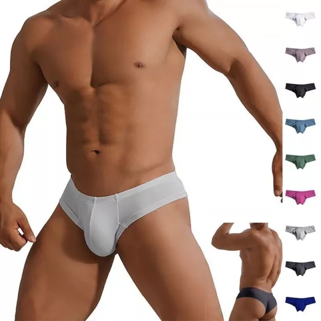 Men Sex Briefs G String Thong Underwear Low Rise Panties Underpants  Translucent☆