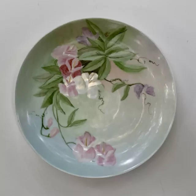 Hand Painted Hutschenreuther Bavaria Porcelain Luncheon Plate Signed 8.25”