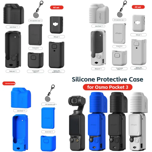 Silicone Protective Cover Set Sport Camera Lens Screen Case for DJI Osmo Pocket3