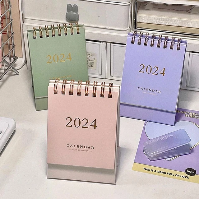 2024 DESKTOP CALENDAR Foldable Schedule Daily Weekly Calendars Planner